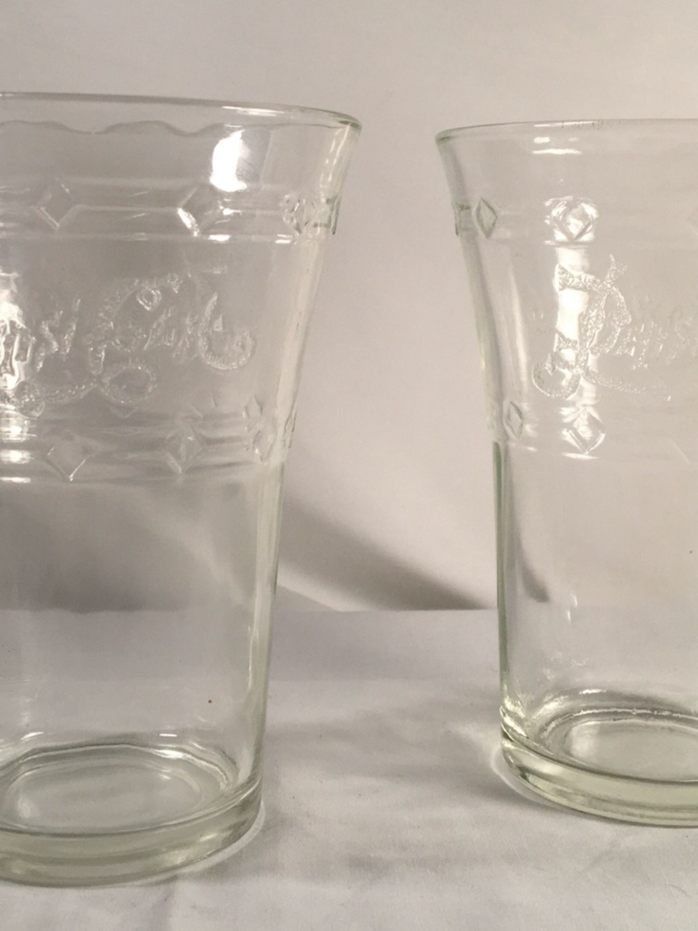 Pepsi Clear Embossed Glass Tumblers - Set of 2